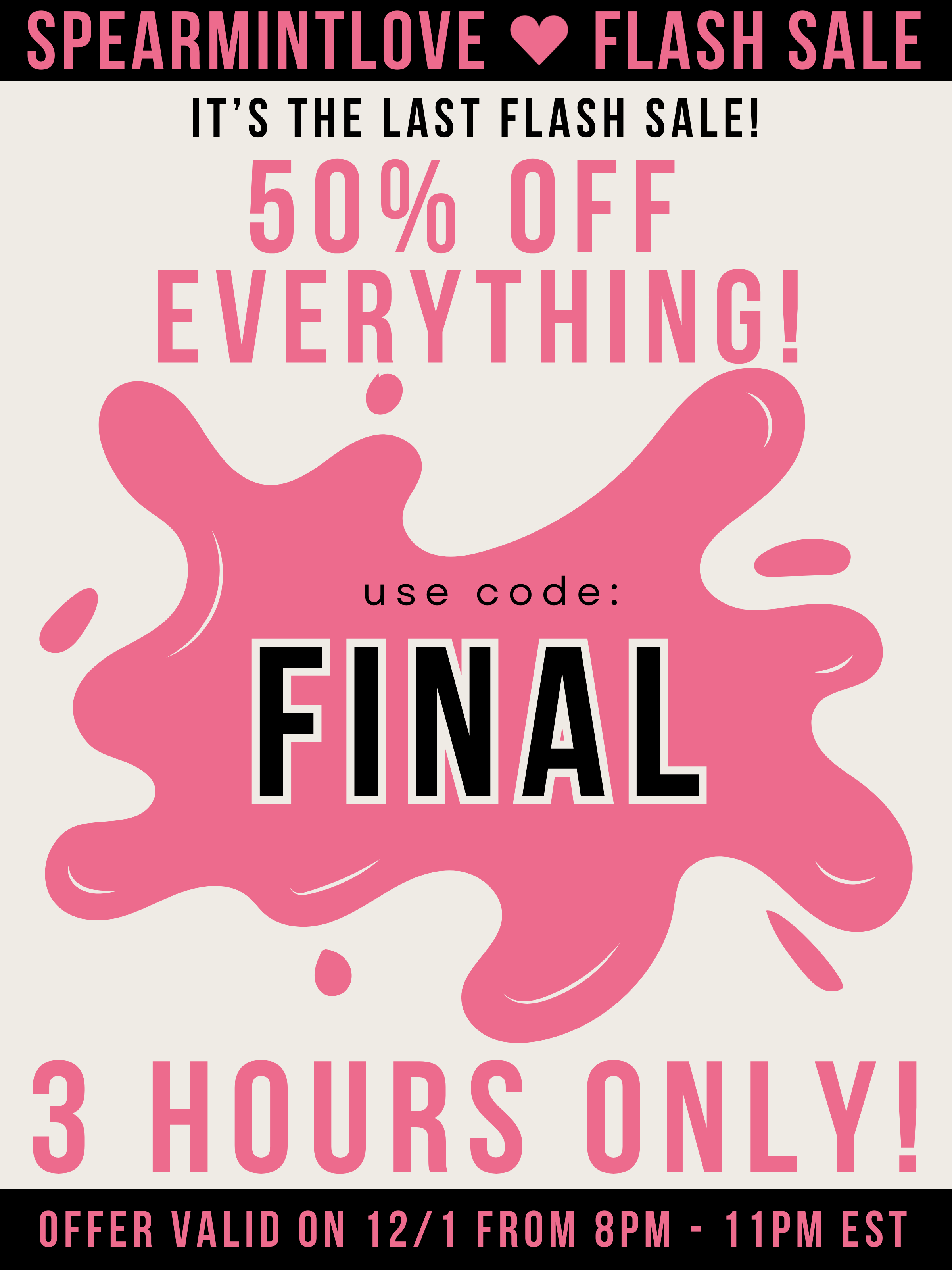 Last Flash Sale! 50% off with code FINAL