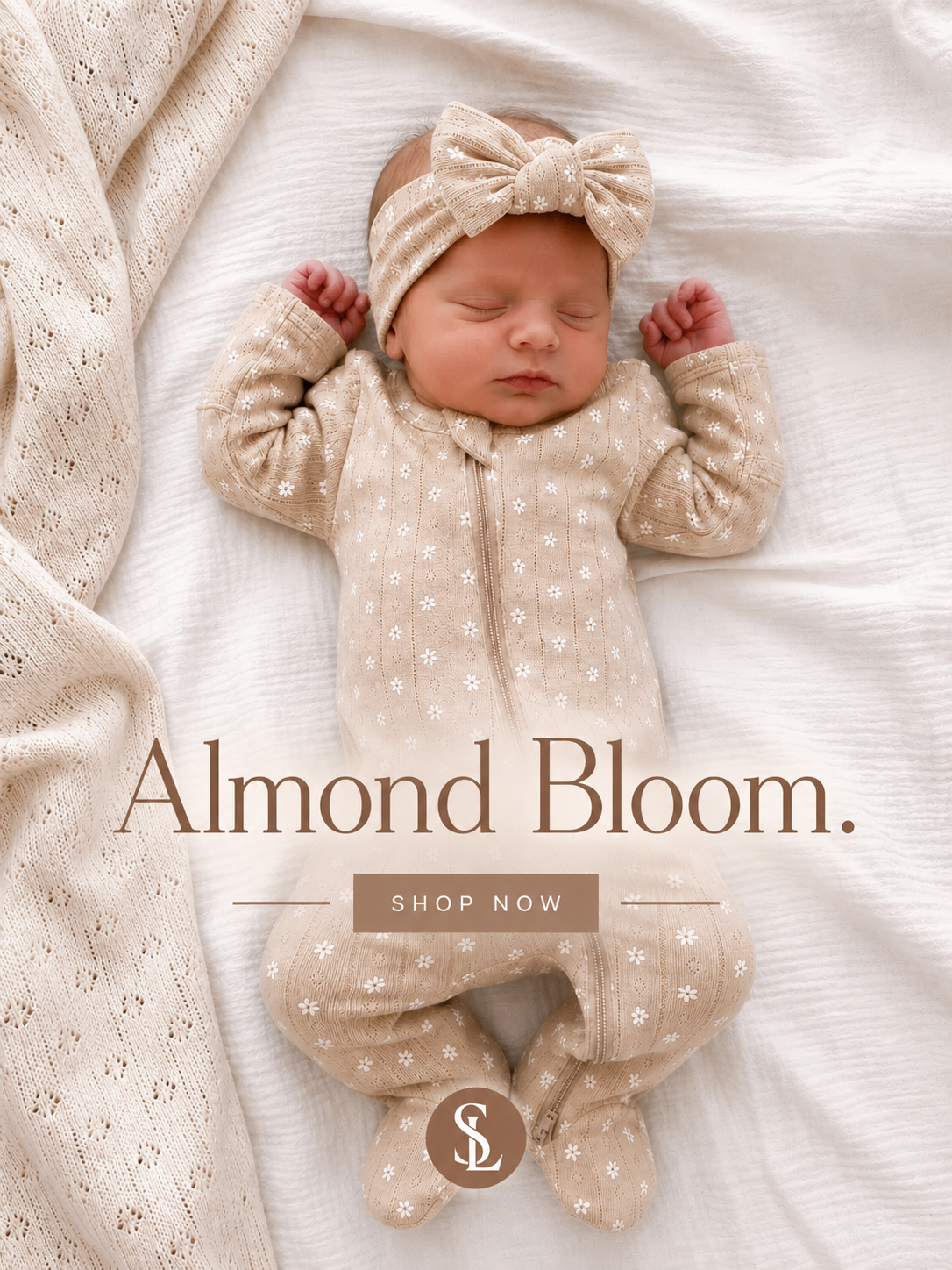 Almond Bloom. Shop Now.