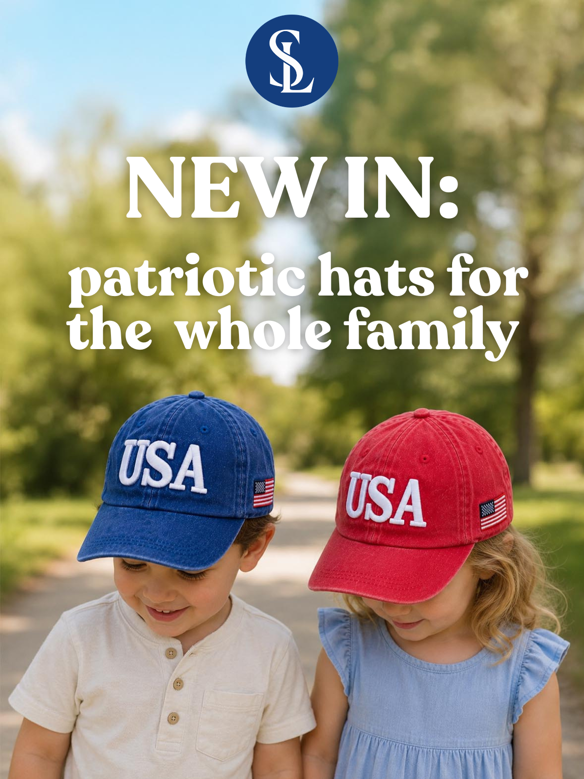 new in: patriotic hats for the whole family