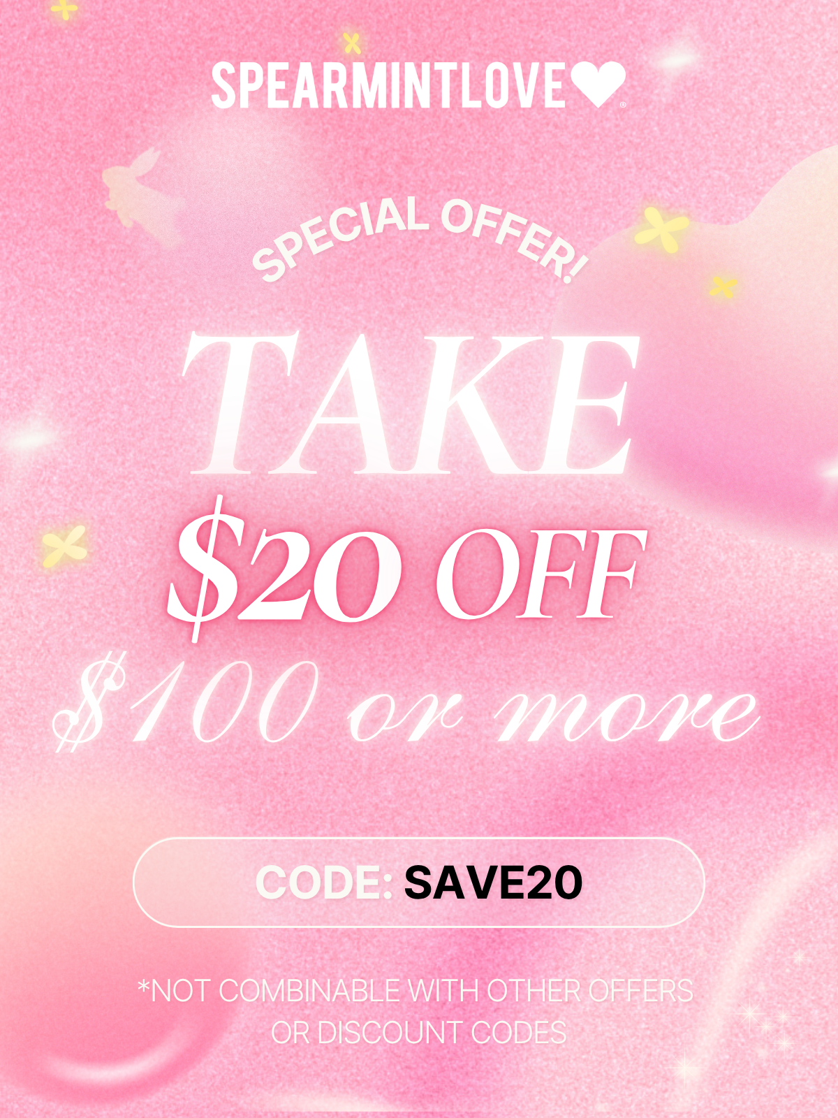 Take $20 Off $100 or more