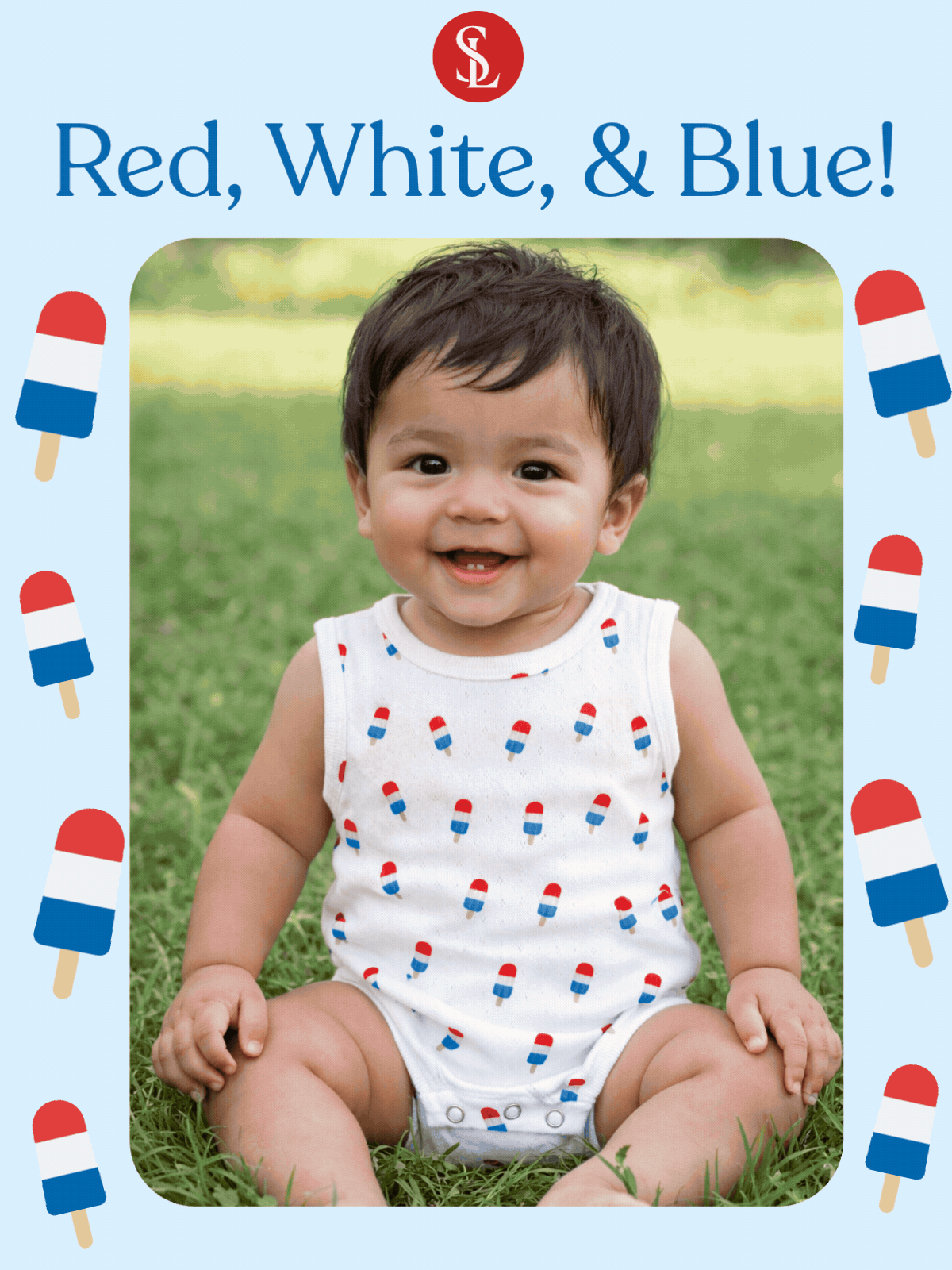 Red, White, & Blue Popsicle Pointelle