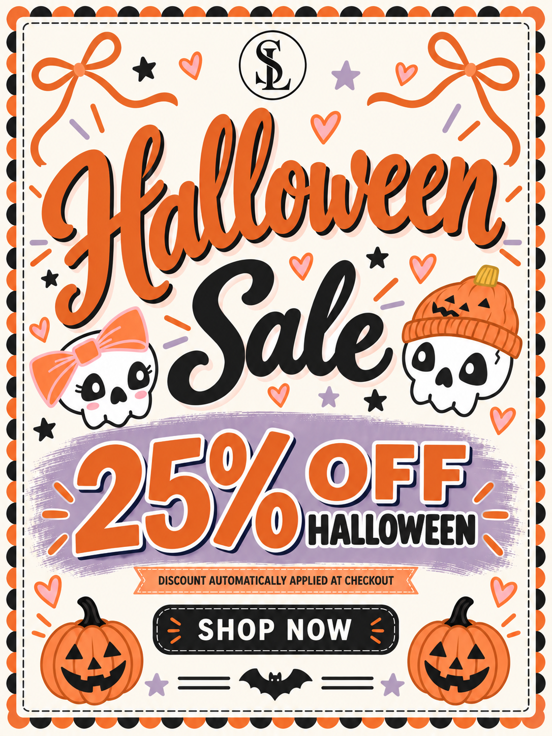 Halloween Sale! 25% off Halloween