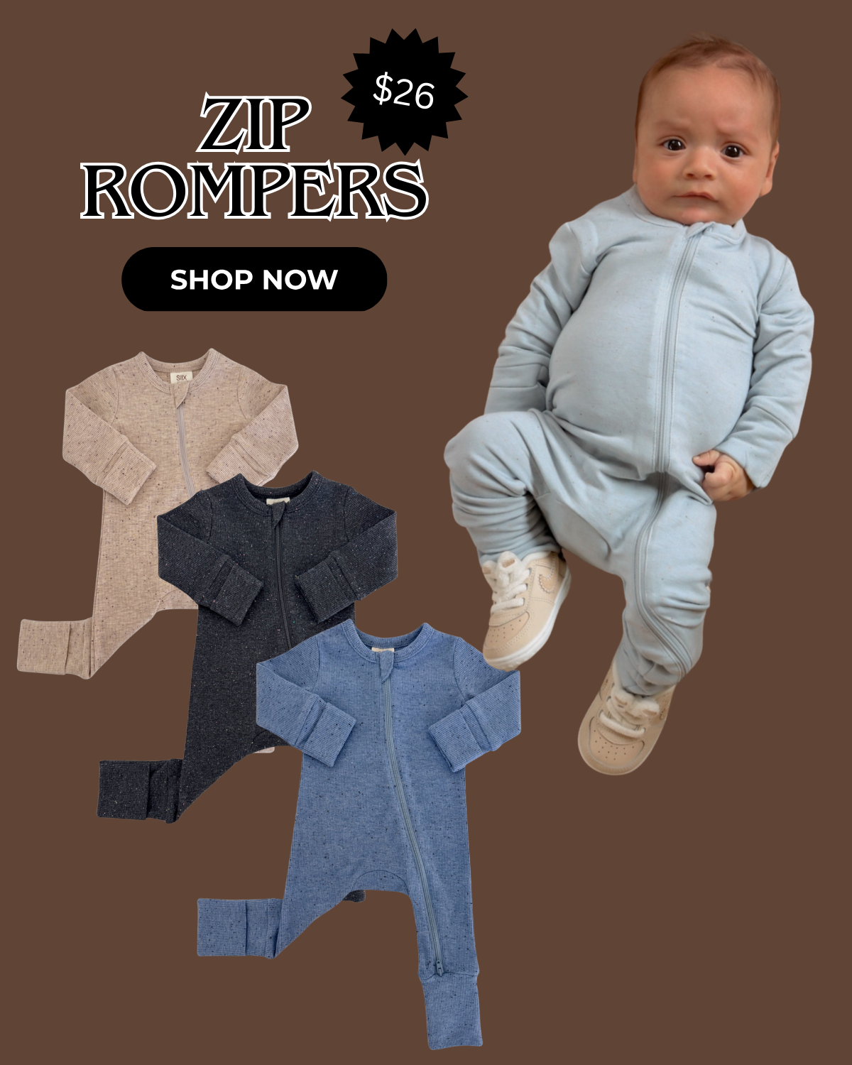 Zip Rompers