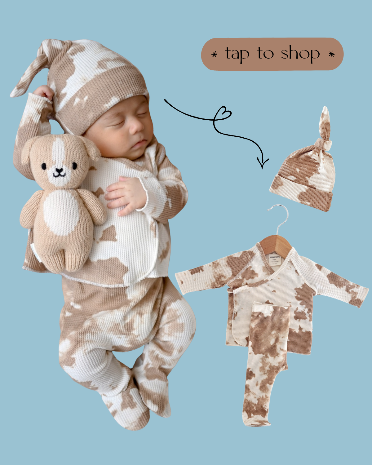 Almond Tie Dye Waffle