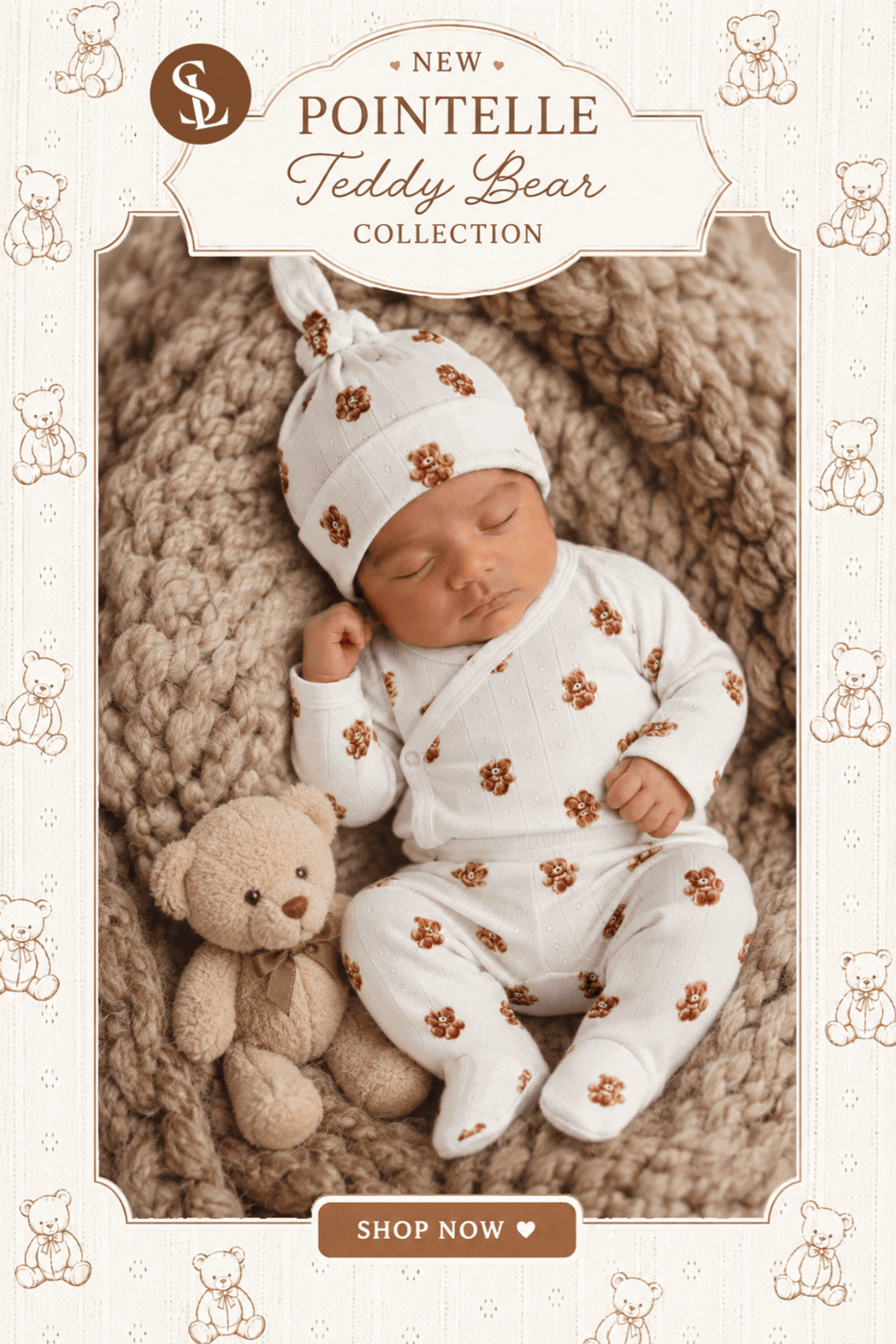 New Pointelle Teddy Bear Collection