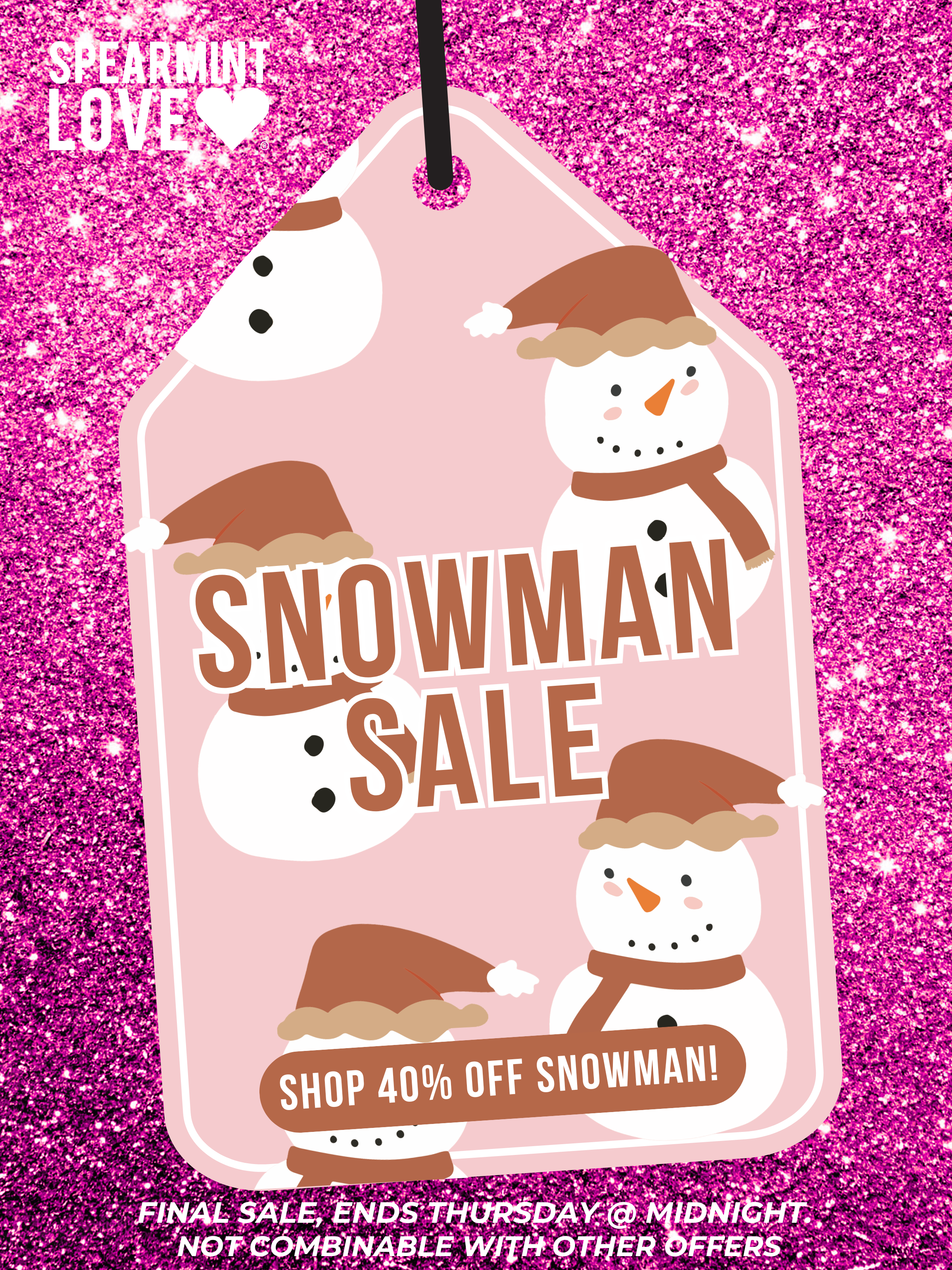 Snowman Sale - 40% Off for a Limited Time!