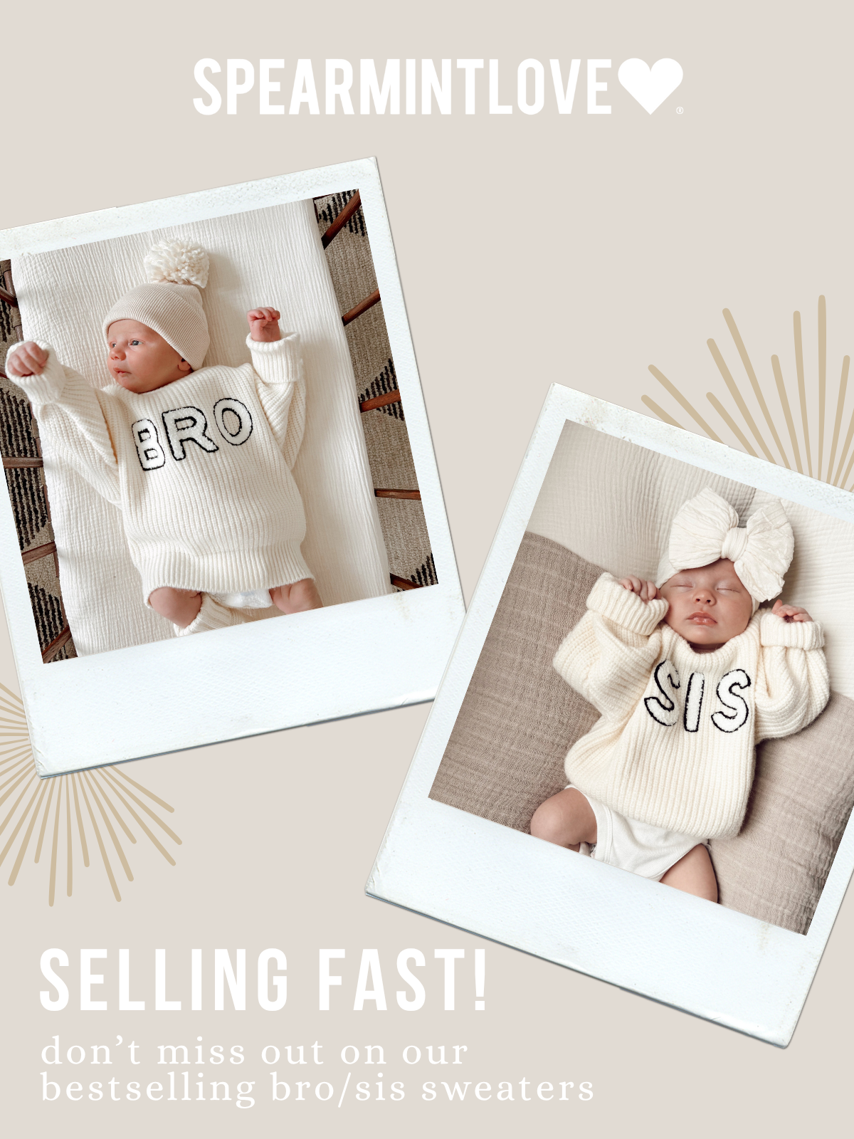 Bro & Sis Sweaters are Selling Fast! 