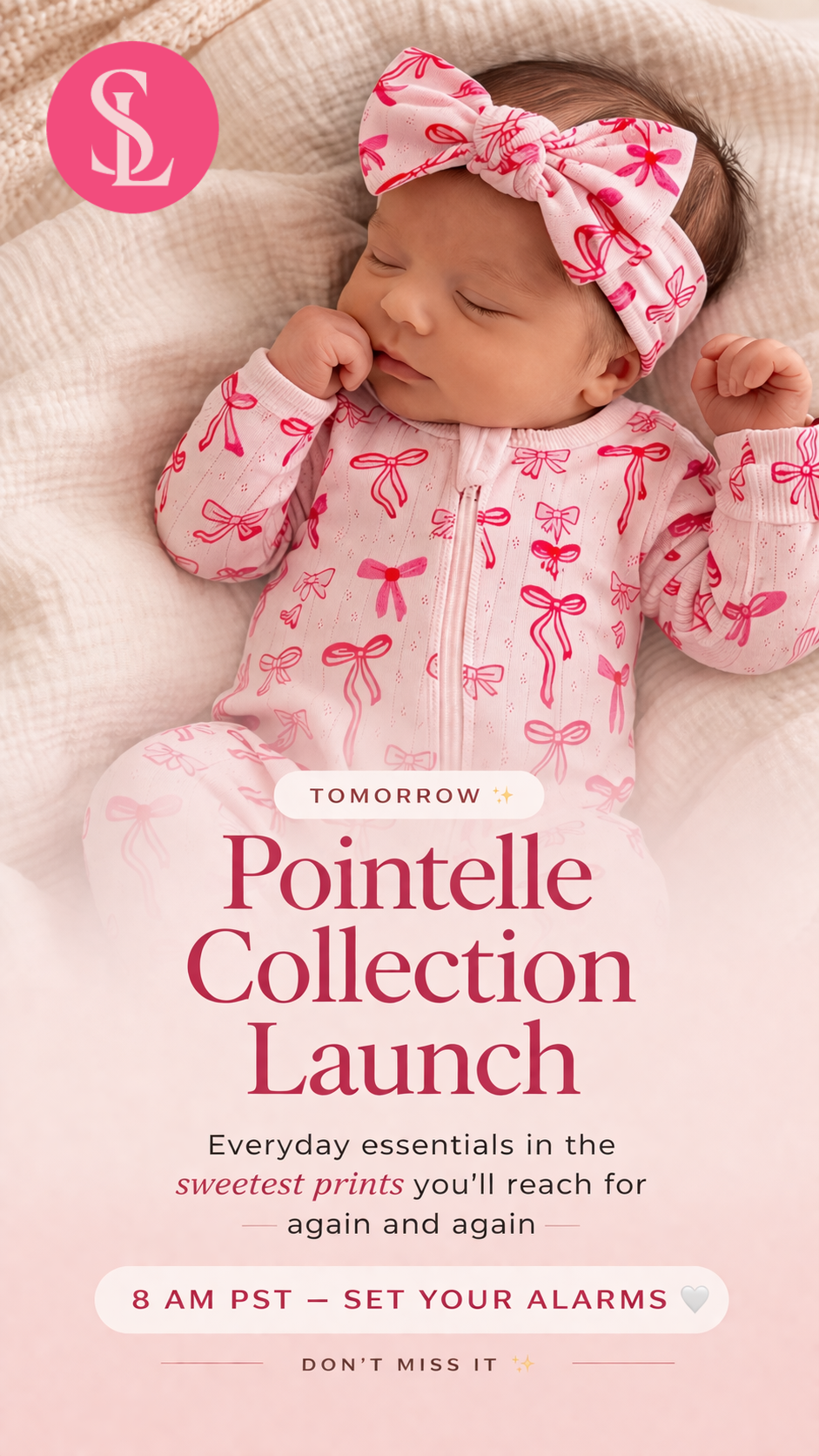 8am PT tomorrow - Pointelle Collection Launch