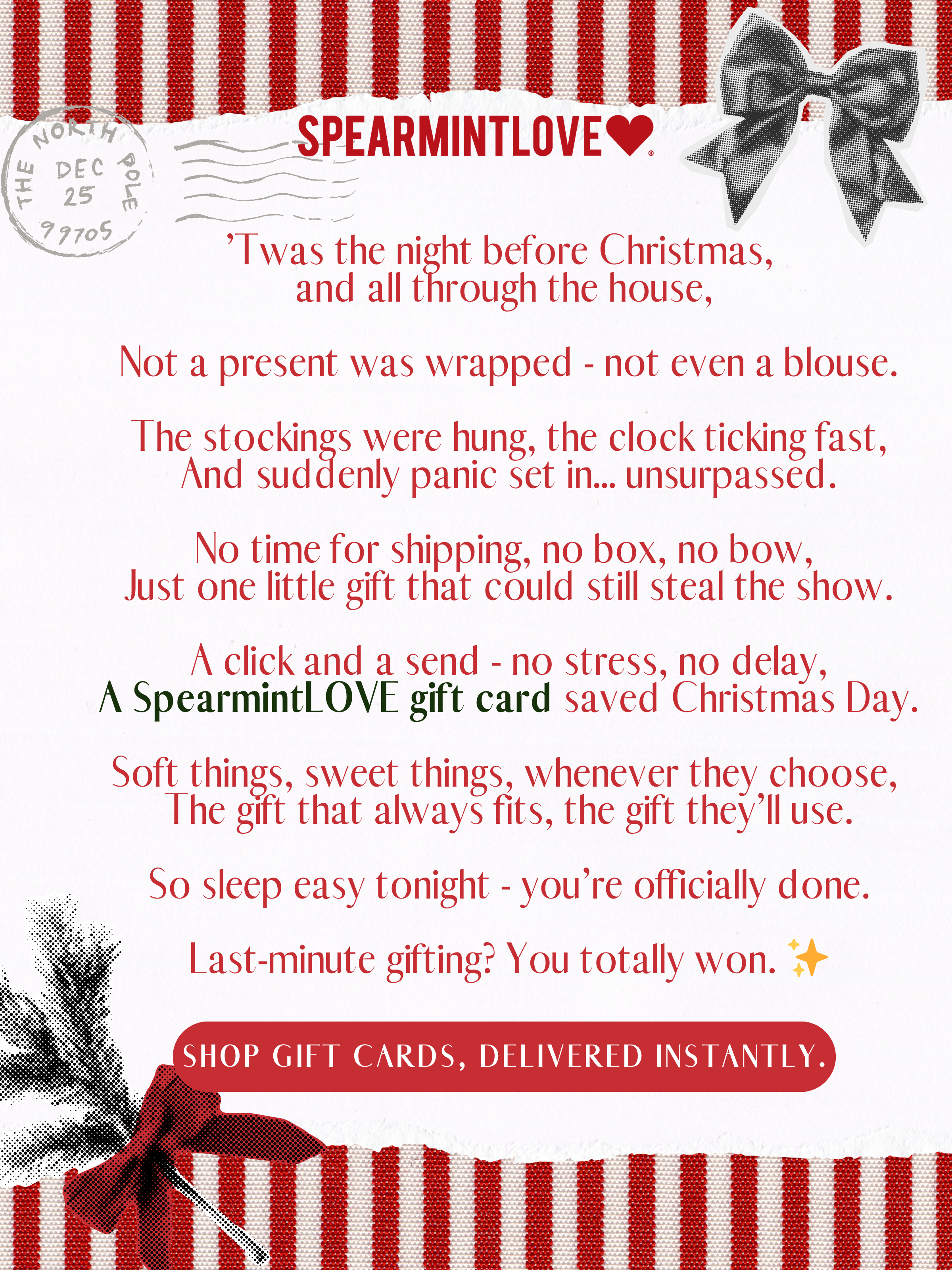 Twas the Night Before Christmas...Send a Gift Card!