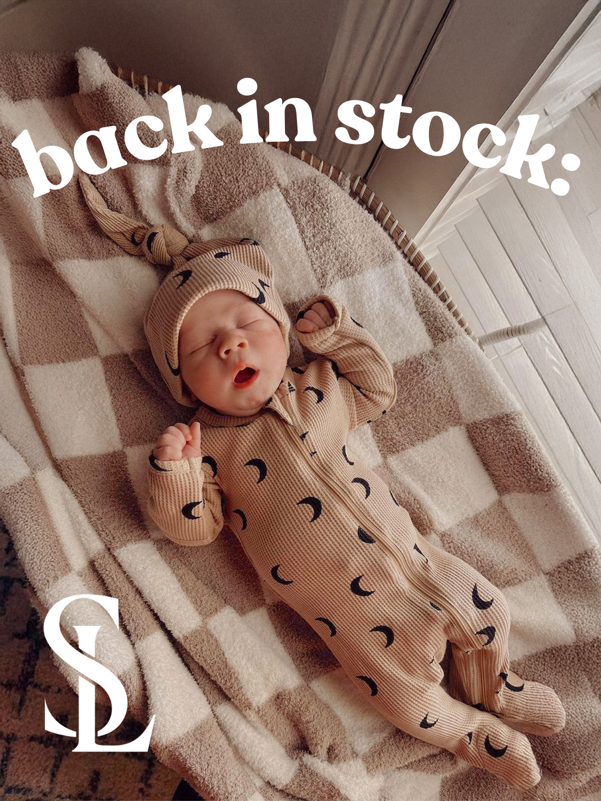 back in stock! Tan/Black Moon Waffle