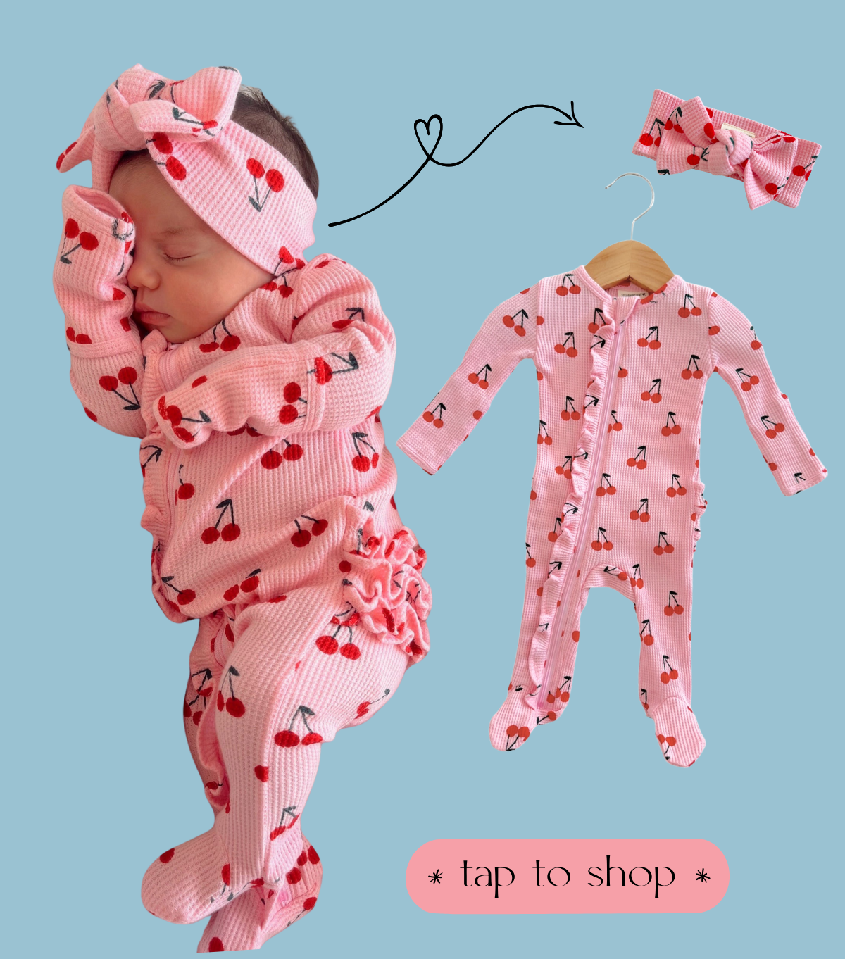 Pink Cherries Waffle