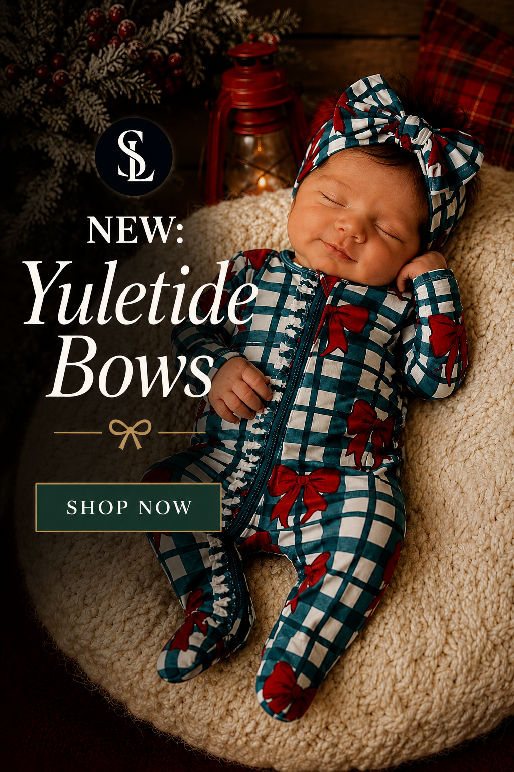 New: Yuletide Bows Christmas print. Shop now. 