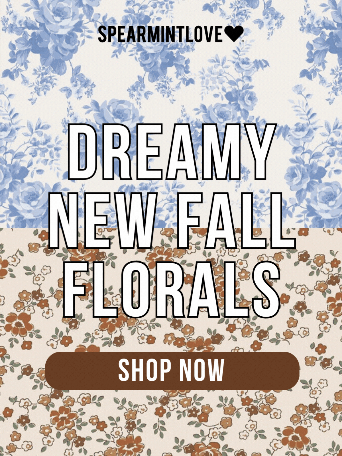 Dreamy New Fall Florals. Shop Now. 