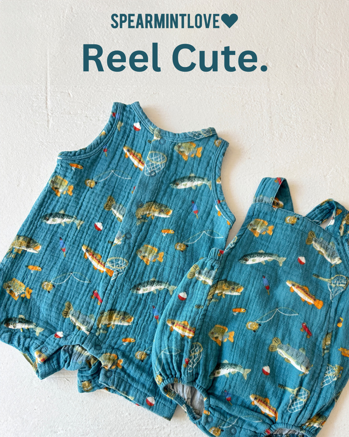 Gone Fishing Print Baby Clothing