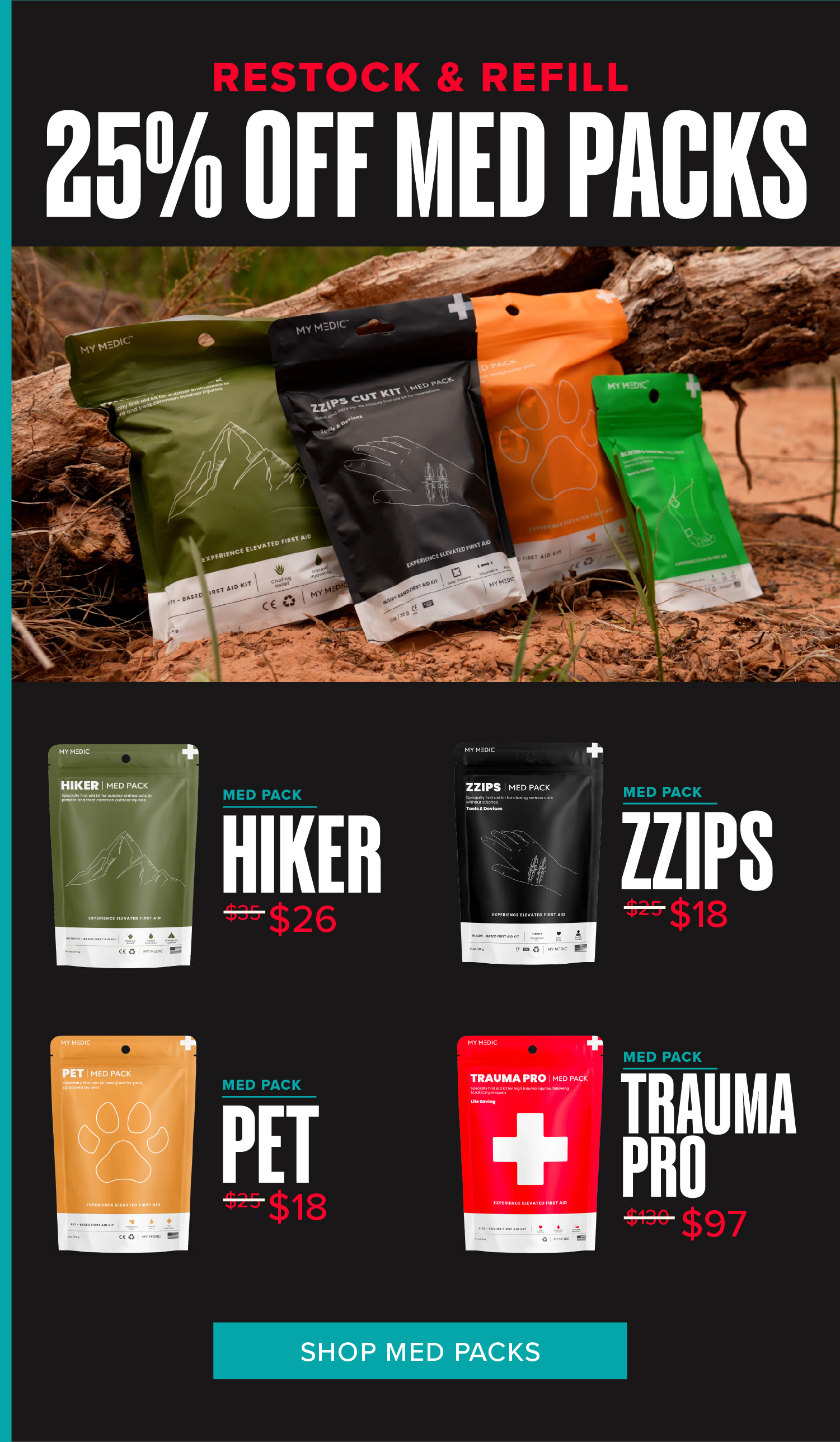 Med Packs 25% OFF! 