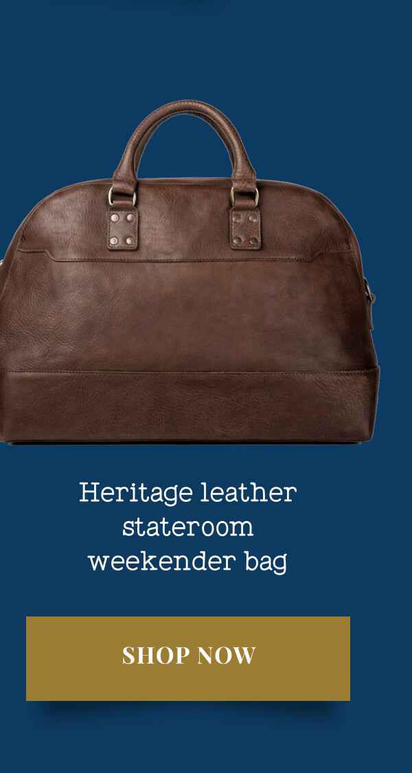 HERITAGE LEATHER STATEROOM WEEKENDER BAG