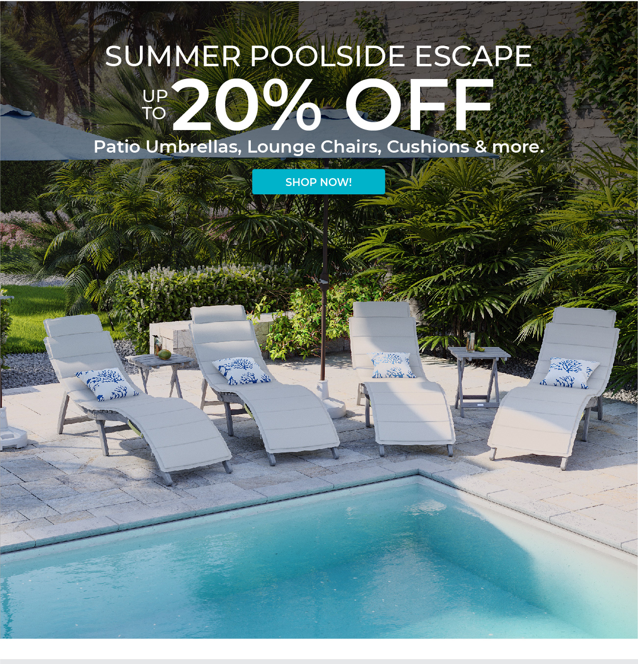 Summer Poolside Escape | Up to 20% Off