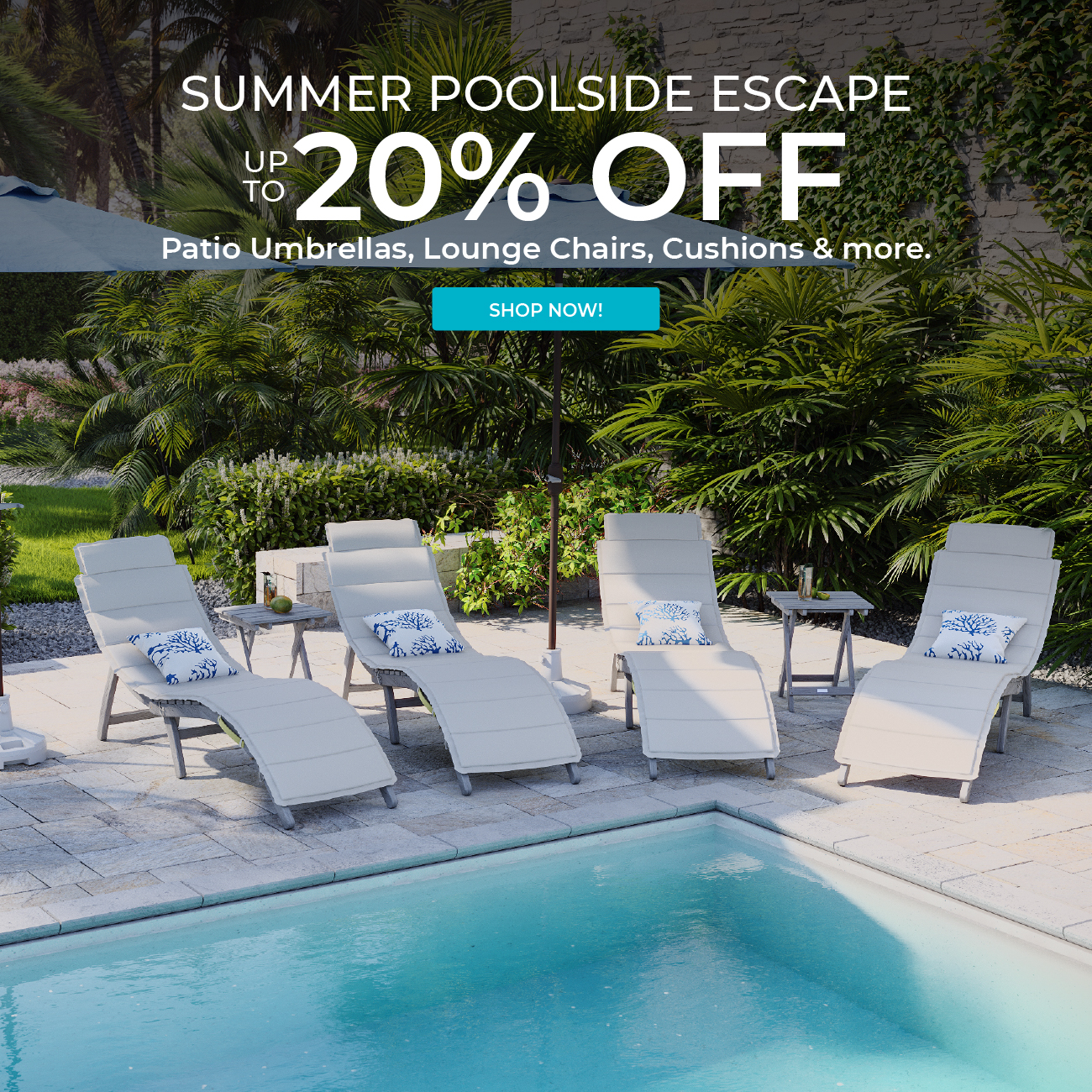 Summer Poolside Escape | Up to 20% Off