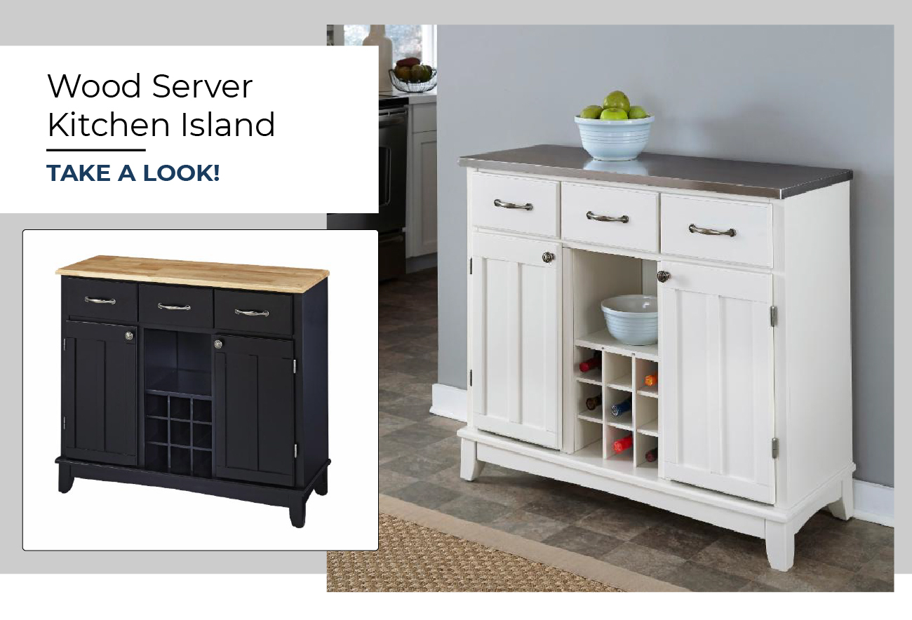 Wood Server Kitchen Island