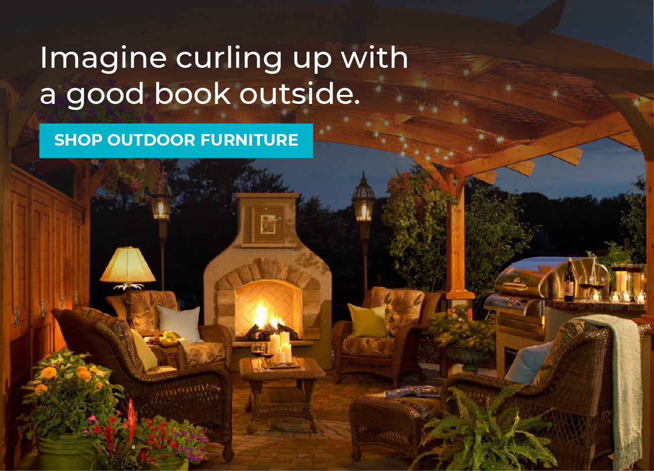 Imagine curling up with a good book outside. | Shop Outdoor Furniture