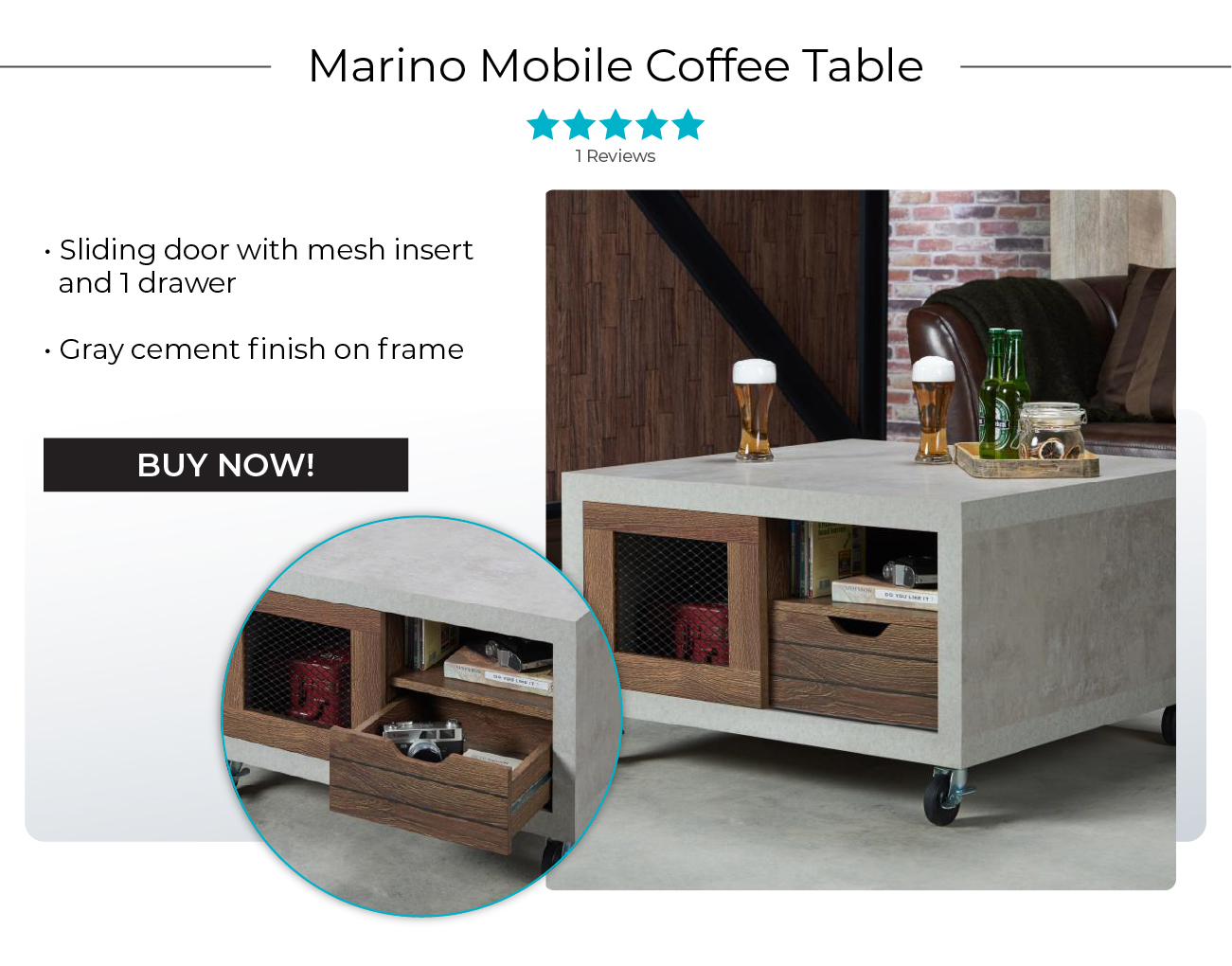 Marino Mobile Coffee Table