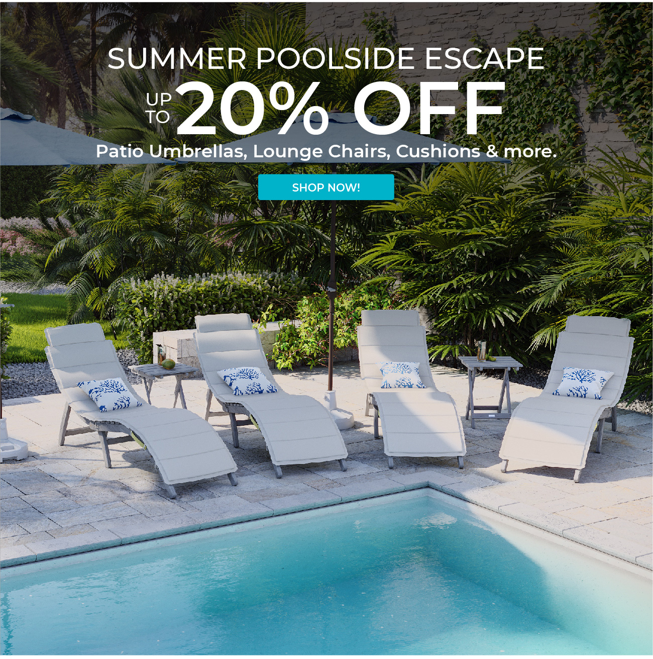 Summer Poolside Escape | Up to 20% Off