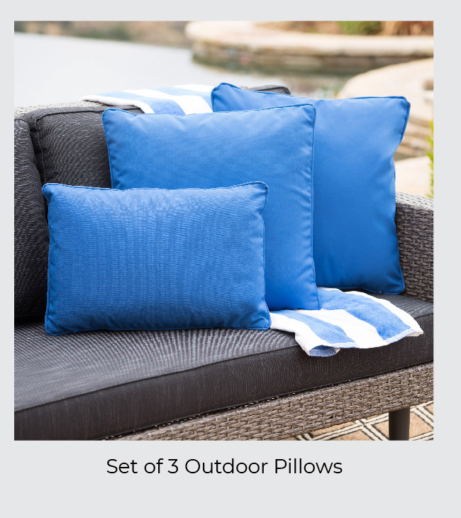 Set of 3 Outdoor Pillows
