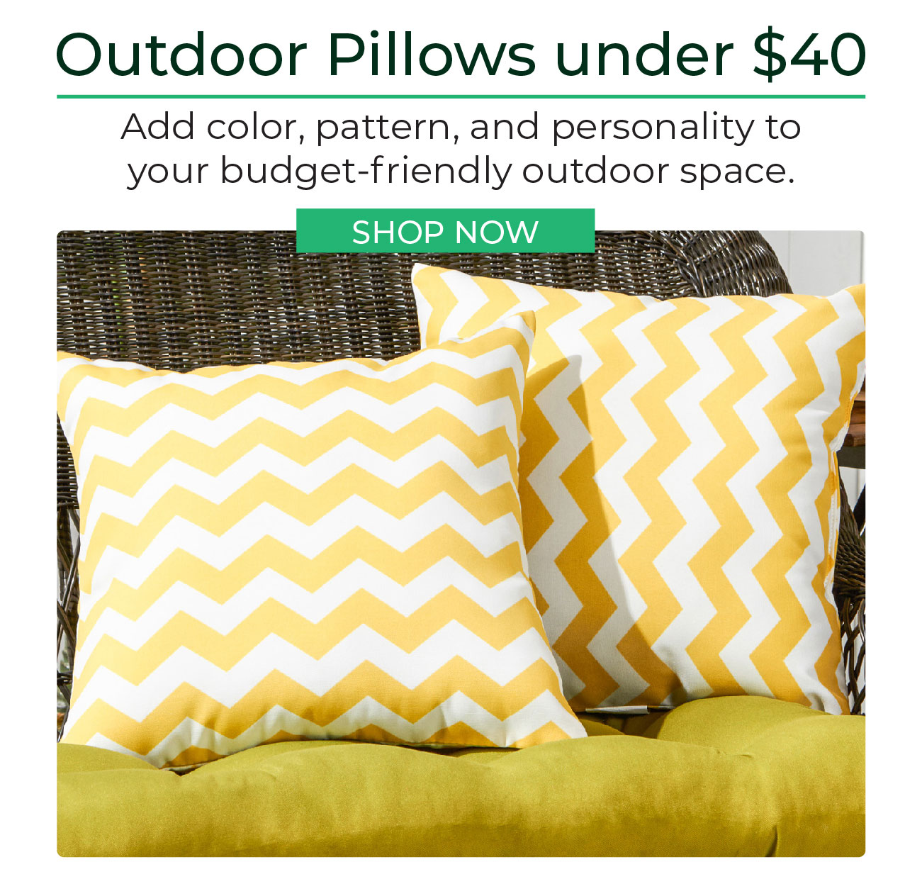 Outdoor Pillows under $40