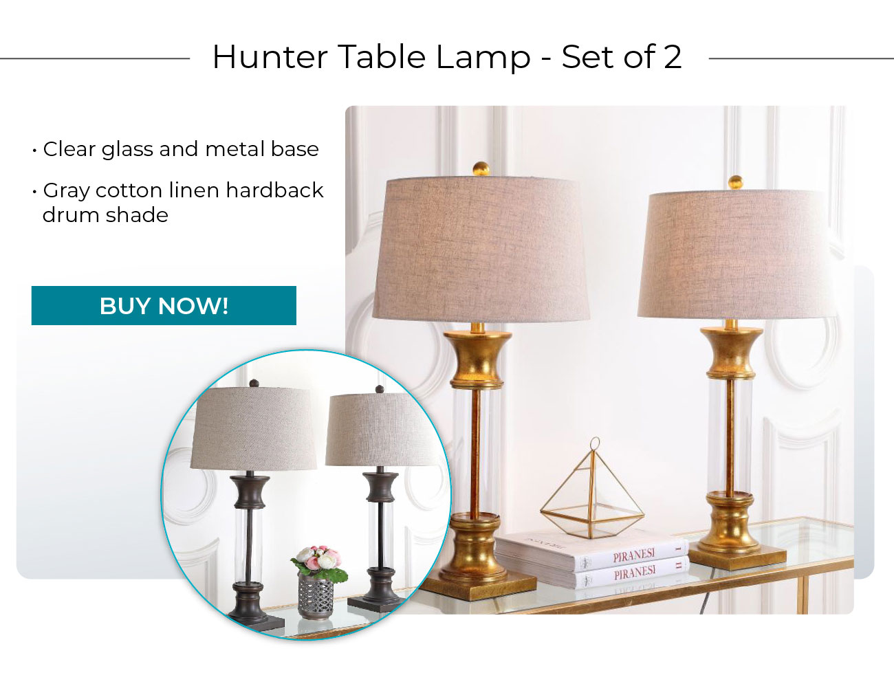 Hunter Table Lamp - Set of 2