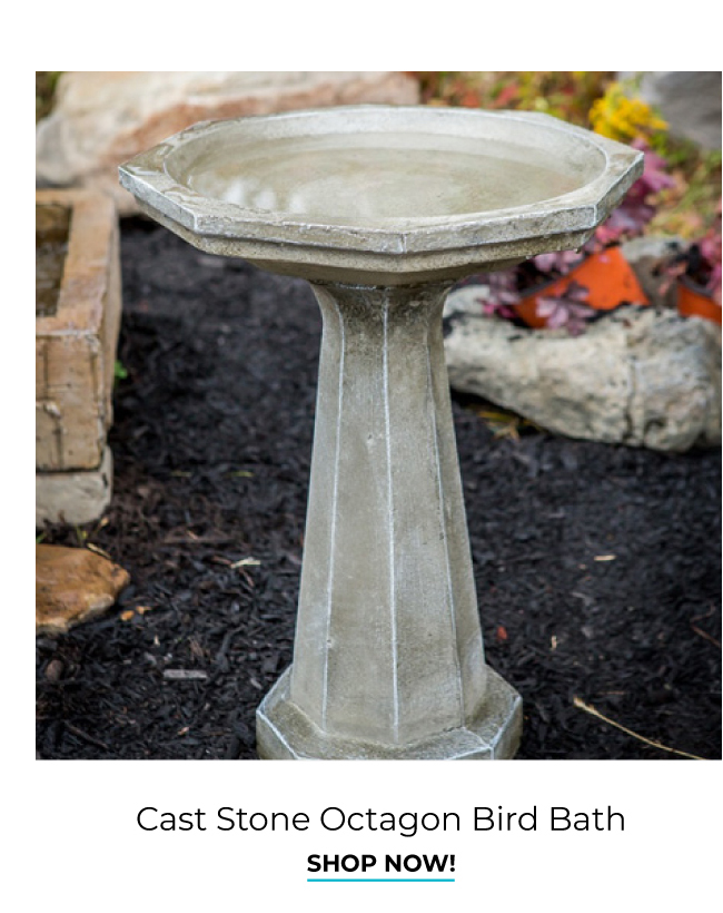 Cast Stone Octagon Bird Bath | Shop Now!