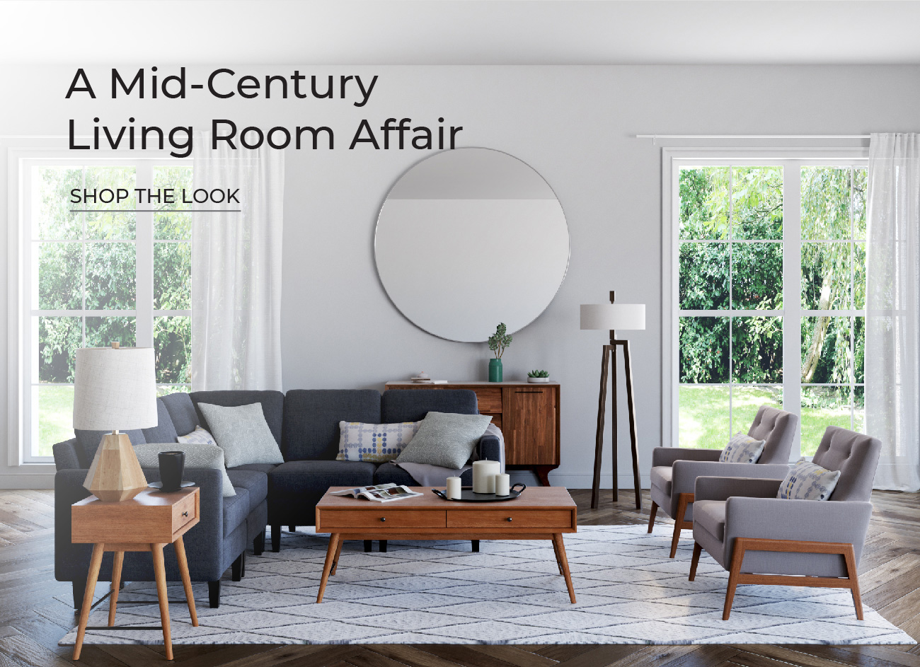A Mid-Century Living Room Affair