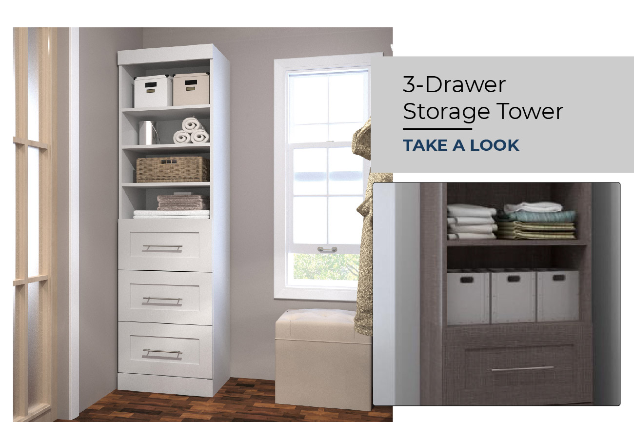 3-Drawer Storage Tower