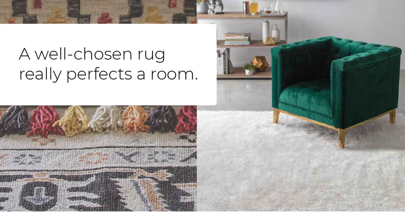 A well-chosen rug really perfects a room.