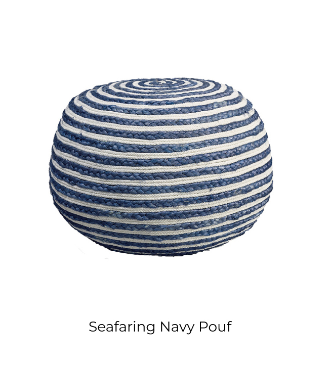 Seafaring Navy Pouf