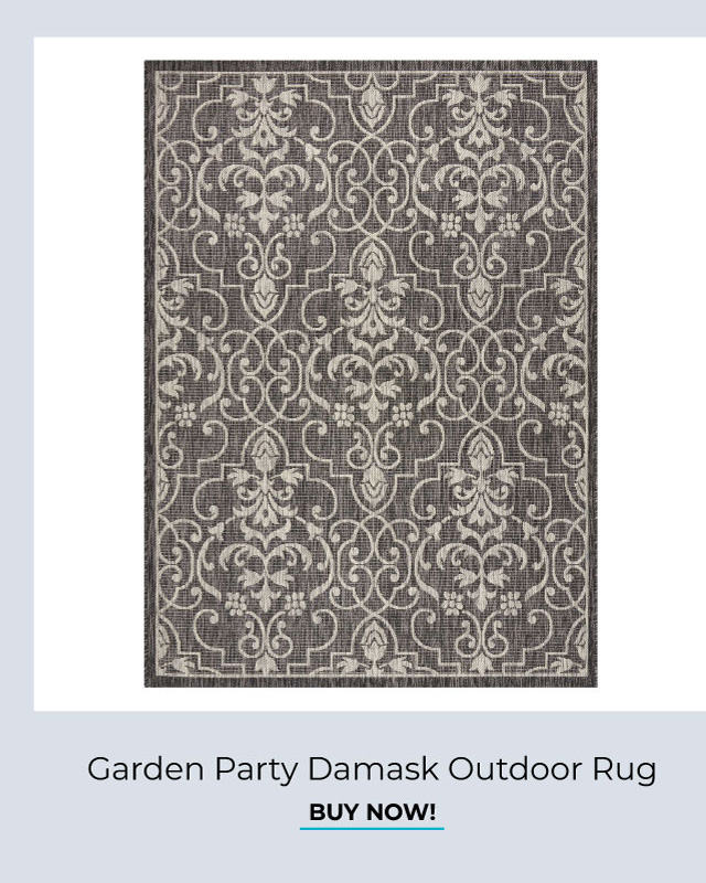 Garden Party Damask Outdoor Rug | Shop Now!