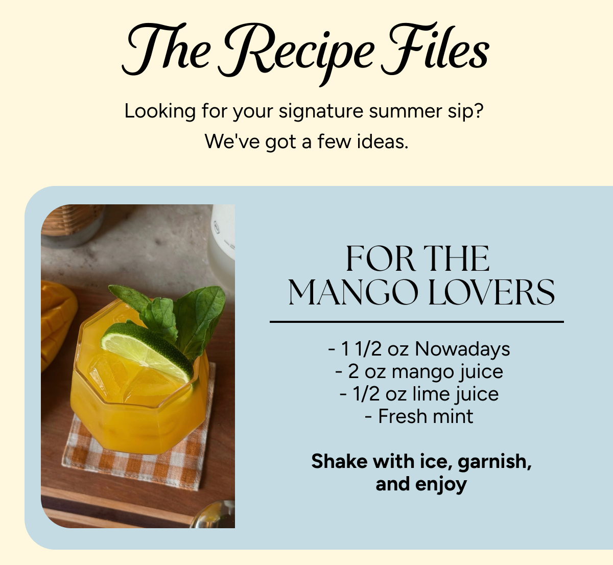 For the Mango Lovers