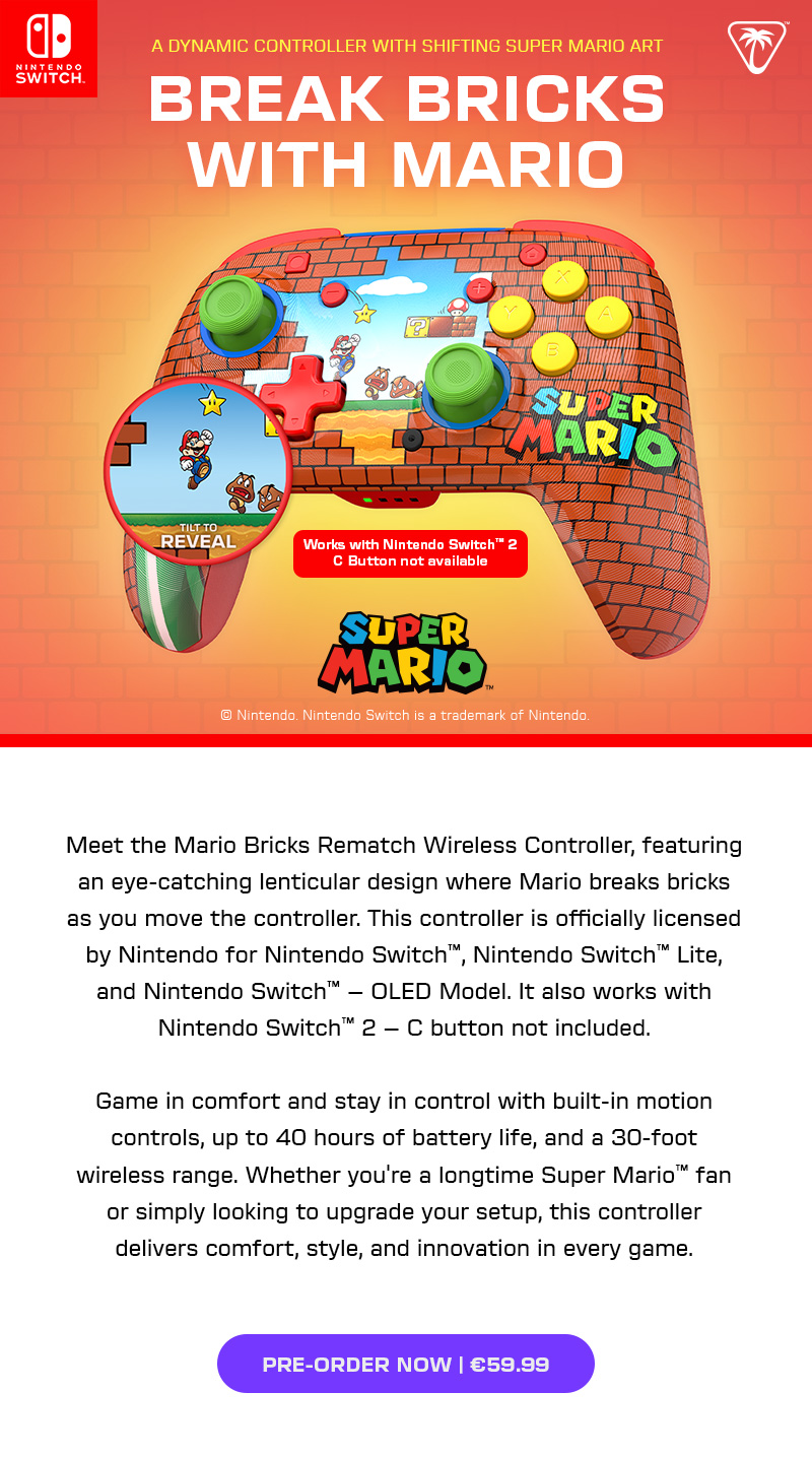 Mario Bricks Reveal - Rematch Controller