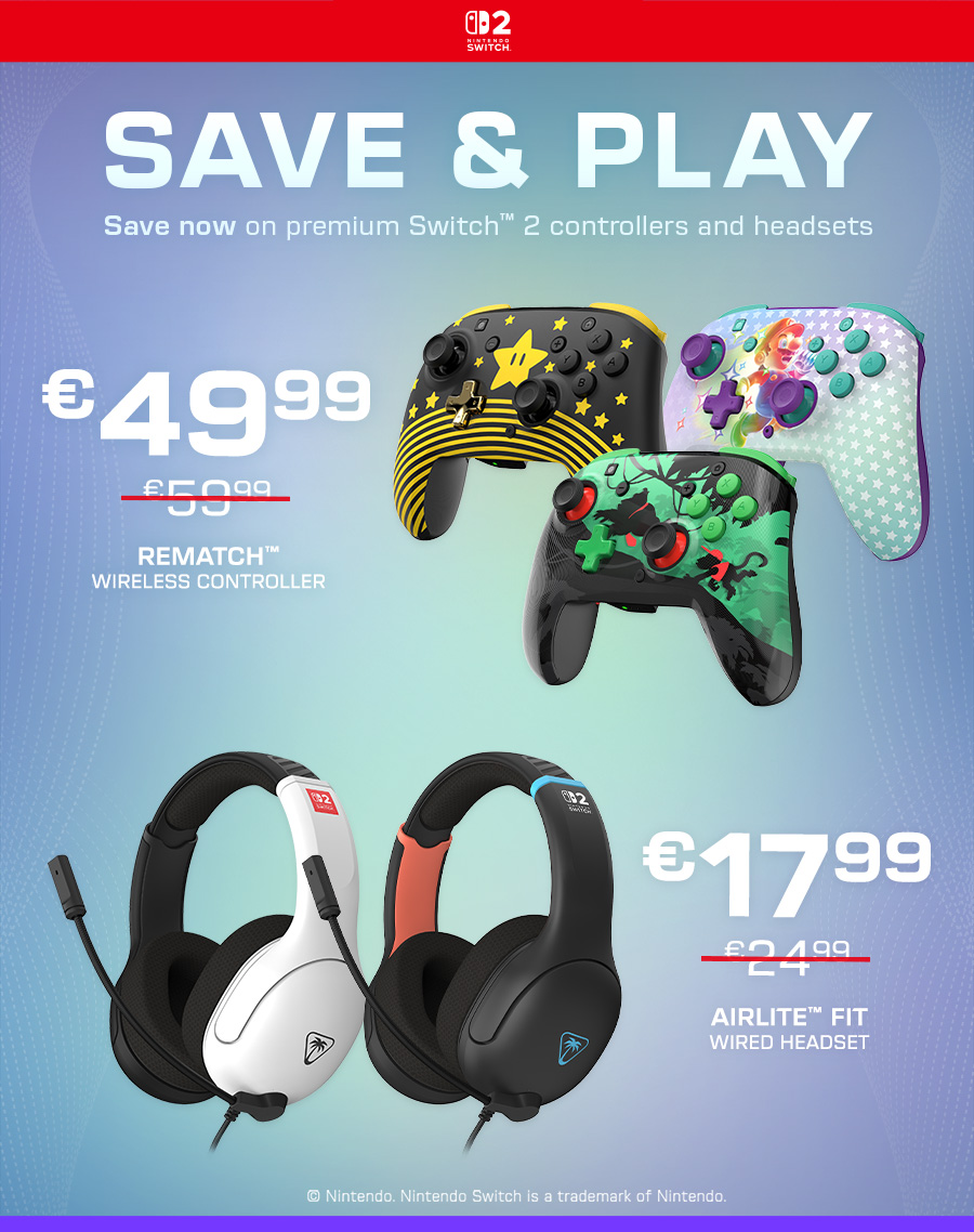 Save now on premium Switch 2 controllers and headsets