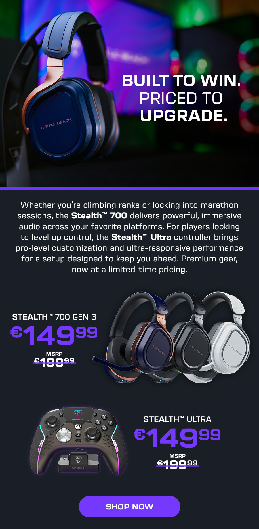 Play Like a Pro. Stealth Savings Inside