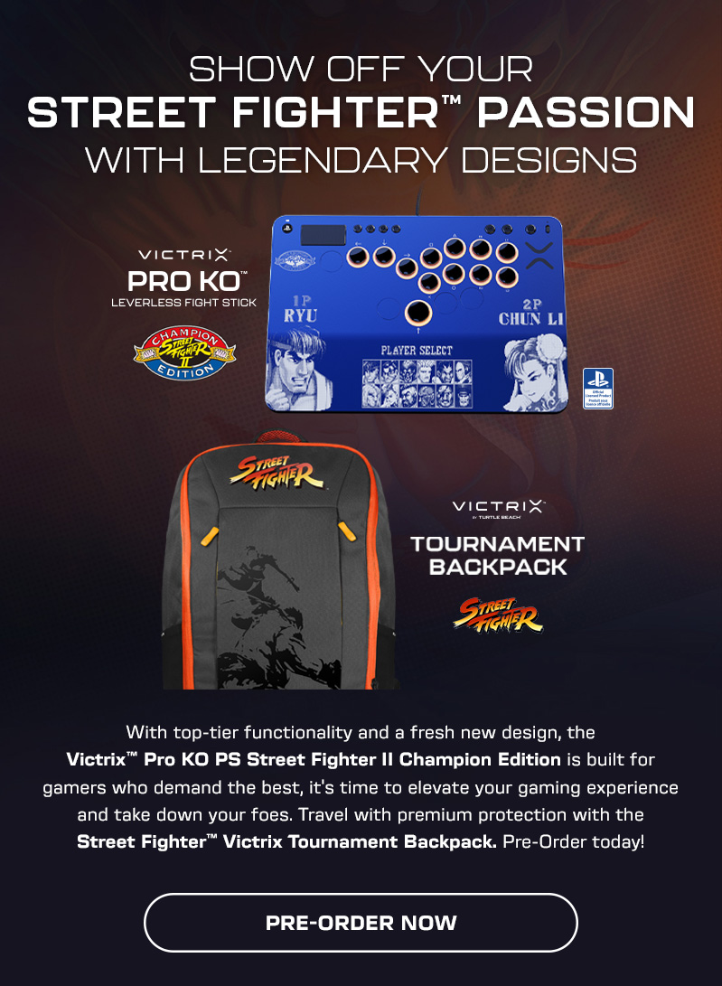 Victrix Pro KO Street Fighter Fight Stick & Tournament Backpack