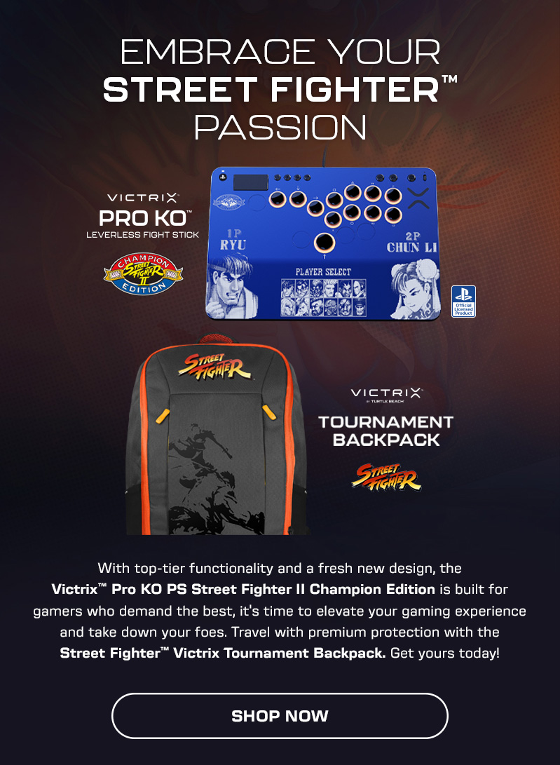 Victrix Pro KO Street Fighter Fight Stick & Tournament Backpack