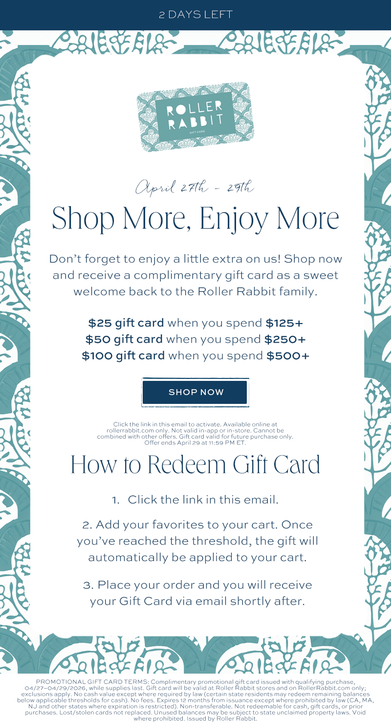 Roller Rabbit Gift Card