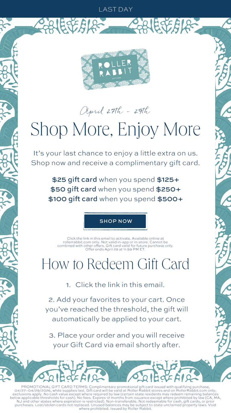 Roller Rabbit Gift Card