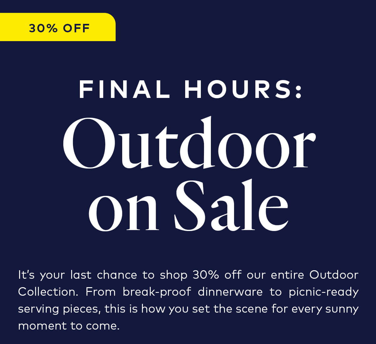 30% off outdoor 30% off outdoor