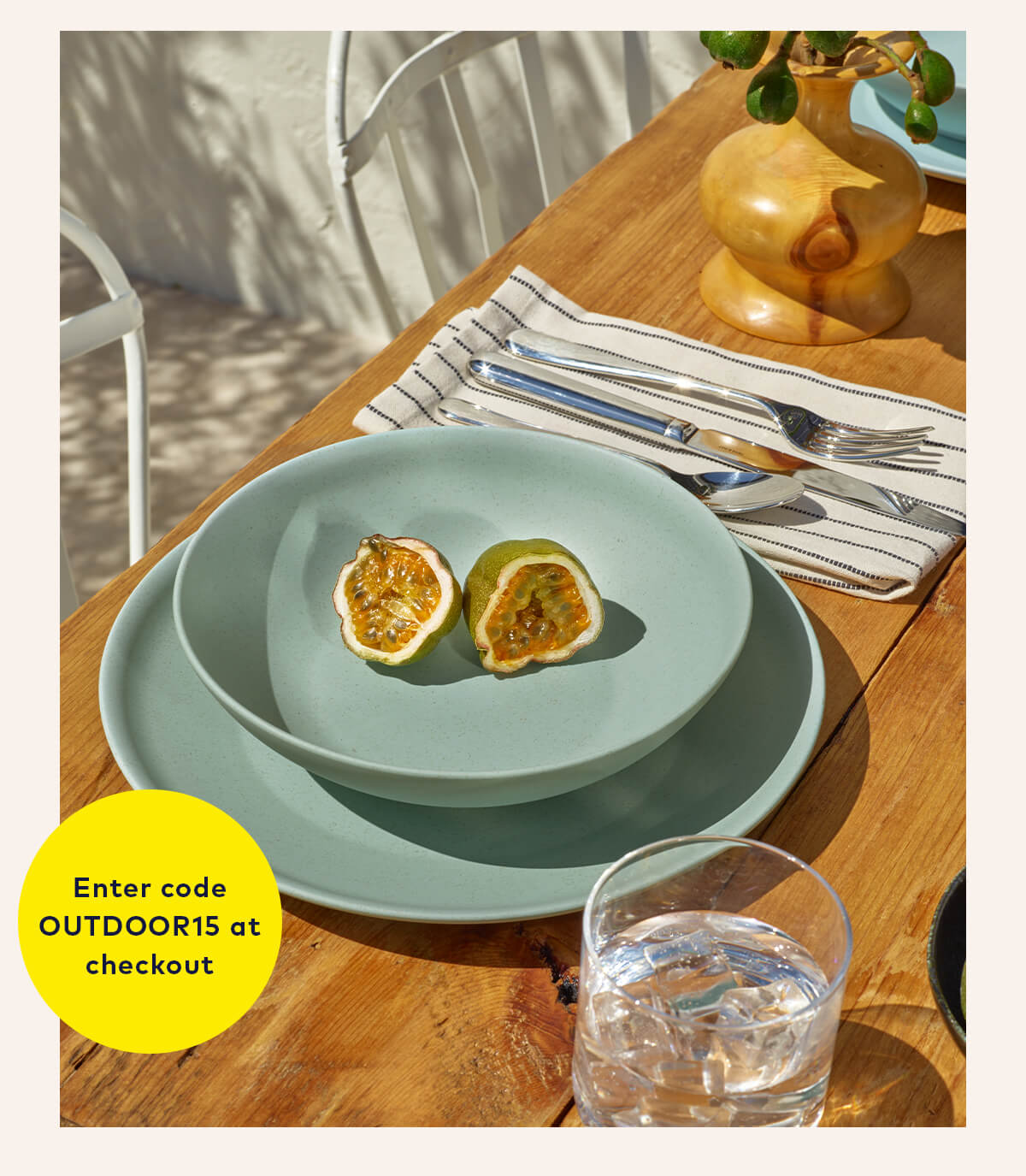 15% OFF Outdoor, today only.