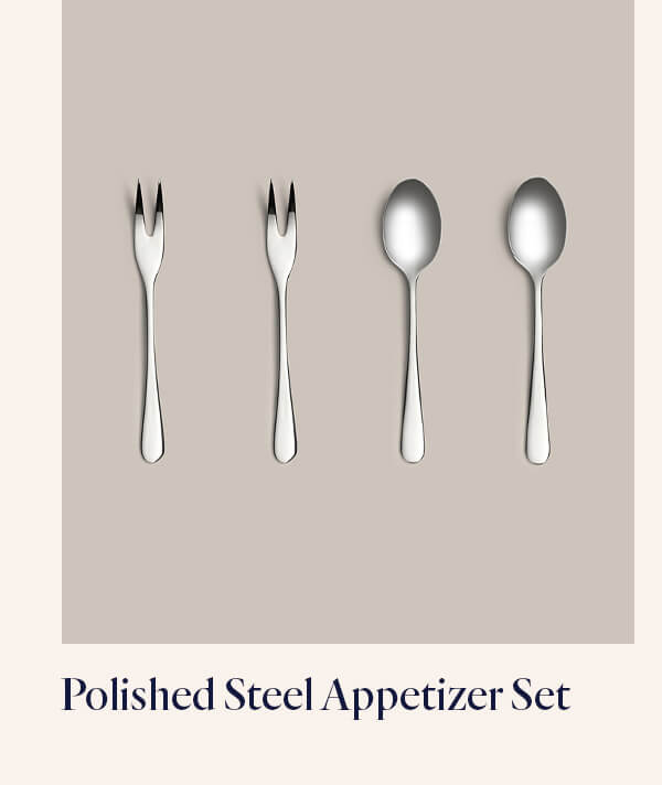 Polished Steel Appetizer Set