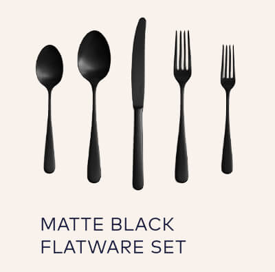 Matte Black Flatware Set Matte Black Flatware Set