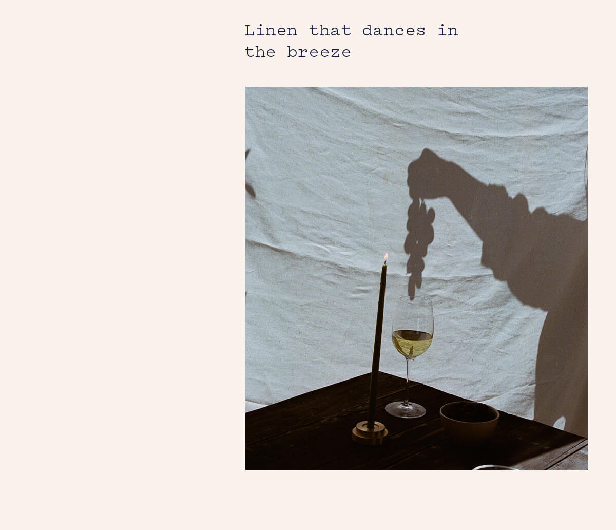 Linen that dances in the breeze