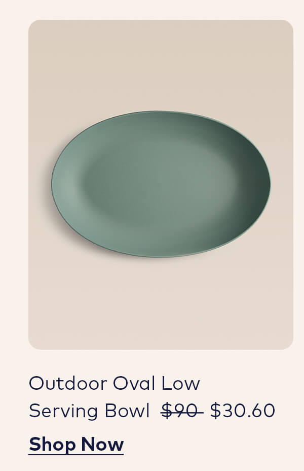 Outdoor Oval Low Serving Bowl