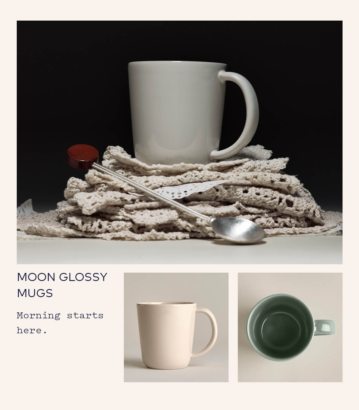 Moon Glossy Mugs